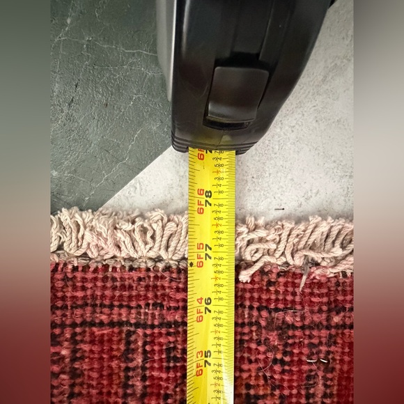 Vintage Imported Red Wool Runner - Picture 7 of 9